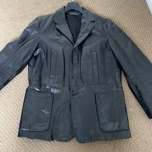 LEATHER coat MEN’s. RUGBY made in Canada with winter lining. Size L. No …